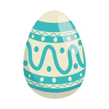 Painted easter egg with ethnicity pattern Stock Illustration