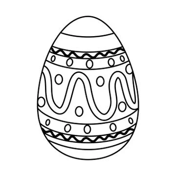 Painted easter egg with ethnicity pattern イラスト素材