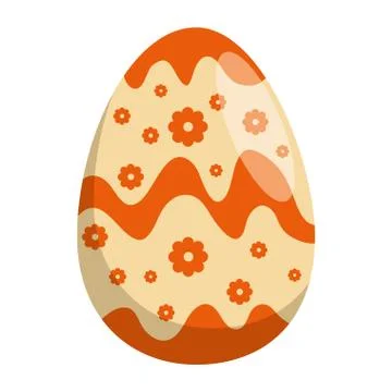 Painted easter egg with floral pattern celebration Illustrazione stock