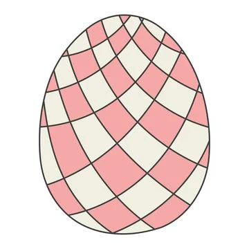Painted Easter egg hand drawn illustration Stock Illustration