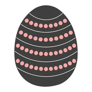 Painted Easter egg hand drawn illustration Stock Illustration