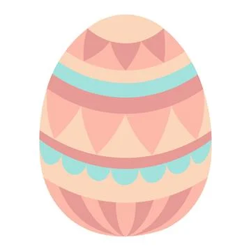 Painted Easter egg hand drawn illustration Stock Illustration