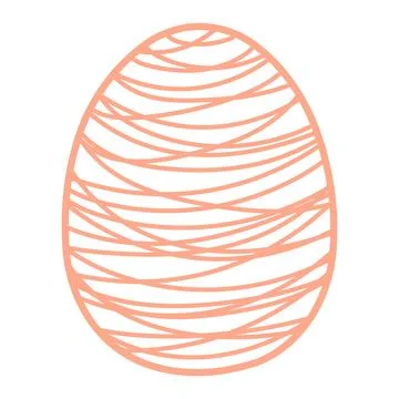 Painted Easter egg illustration Illustrazione stock