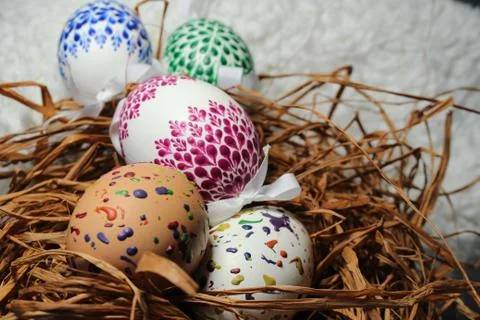 Painted Easter egg Stock Photos