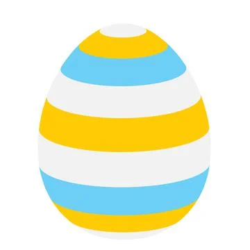 Painted easter egg simple icon. Vector Illustration Stock Illustration