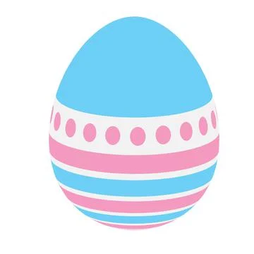 Painted easter egg simple icon. Illustration Stockillustratie