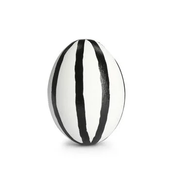 Painted Easter egg on white background. Stylish design Stock Photos