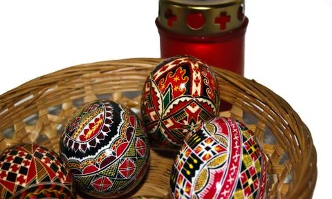 Painted Easter eggs 10 Stock Photos