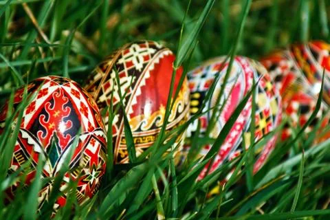 Painted Easter eggs 17 Stock Photos