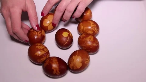 Painted Easter Eggs 2 Stock Footage 74557746