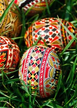 Painted easter eggs 23 Stock Photos