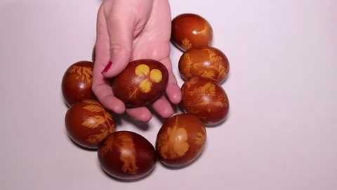 Painted Easter Eggs 3 Stock Footage 74558183