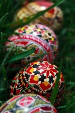 Painted easter eggs 3 Stock Photos