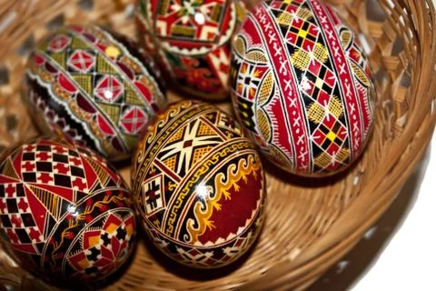 Painted Easter eggs 8 Stock Photos