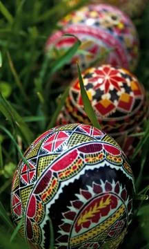 Painted Easter eggs 9 Stock Photos