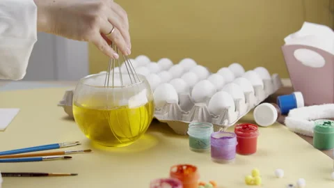 Painted Easter Eggs Stock Footage 147424143