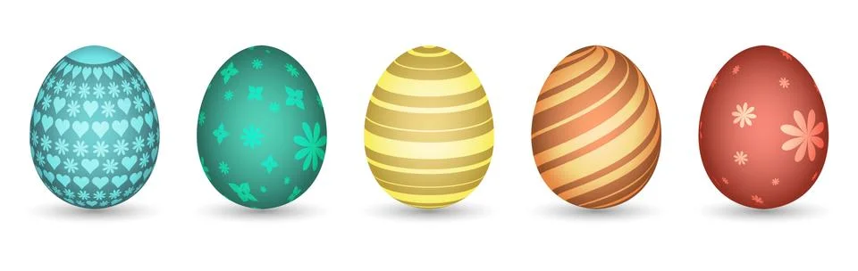 Painted Easter eggs. Stock Illustration