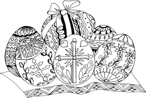 Painted Easter eggs Illustrazione stock