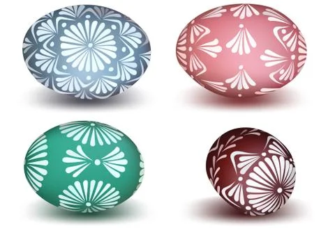 Painted Easter Eggs Stock Illustration