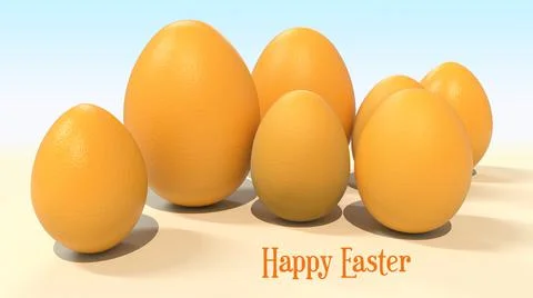 Painted Easter eggs isolated on white background Stock Illustration