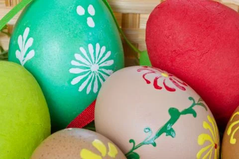 Painted easter eggs Stock Photos