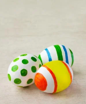 Painted easter eggs Stock Photos