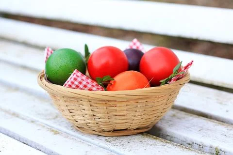 Painted easter eggs Stock Photos