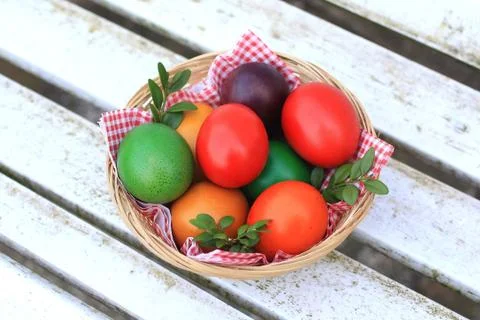 Painted easter eggs Stock Photos
