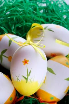 Painted easter eggs Stock Photos