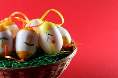 Painted easter eggs Stock Photos