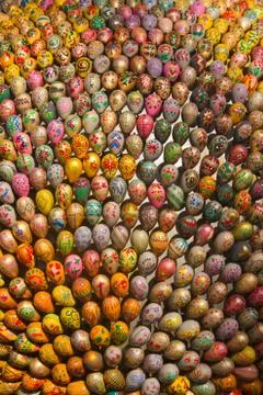 Painted easter eggs Stock Photos
