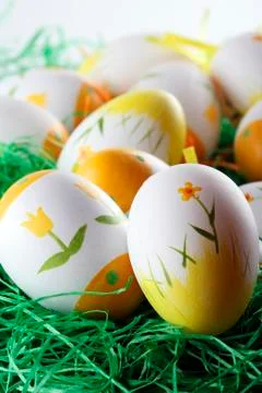 Painted easter eggs Stock Photos