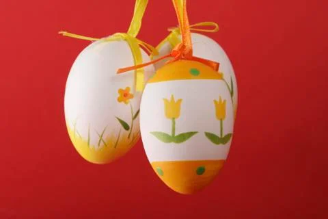 Painted easter eggs Stock Photos