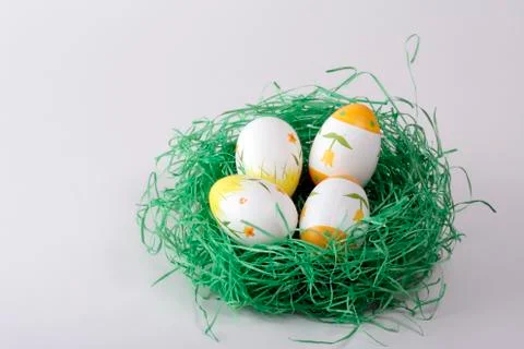 Painted easter eggs Stock Photos
