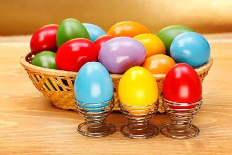 Painted easter eggs Stock Photos