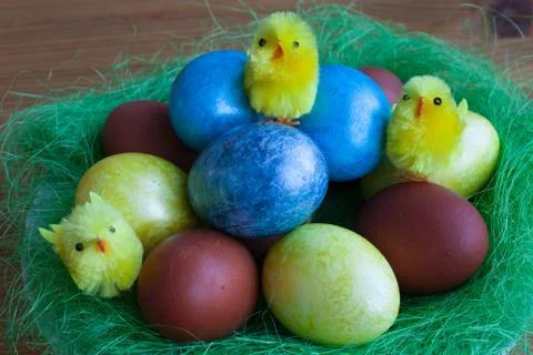 Painted Easter eggs Foto stock