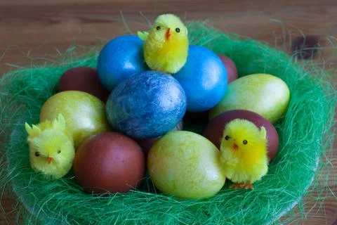 Painted Easter eggs 库存照片