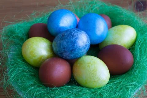 Painted Easter eggs Foto stock