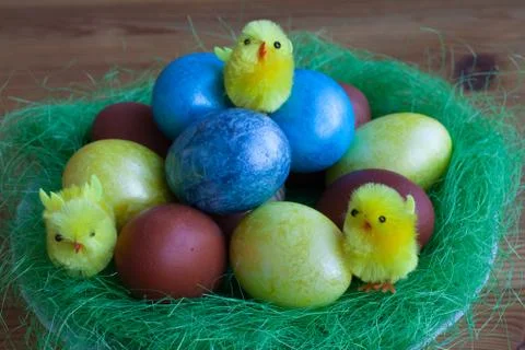 Painted Easter eggs 库存照片