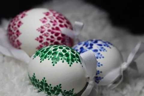 Painted Easter eggs Stock Photos