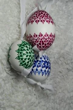 Painted Easter eggs Stock Photos