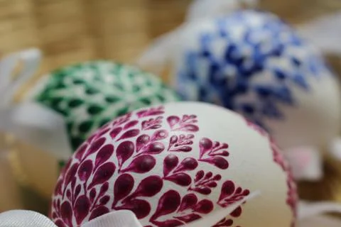 Painted Easter eggs Stock Photos