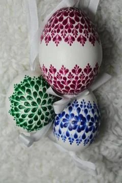 Painted Easter eggs Stock Photos