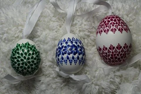 Painted Easter eggs Stock Photos