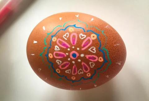 Painted easter eggs Stock Photos