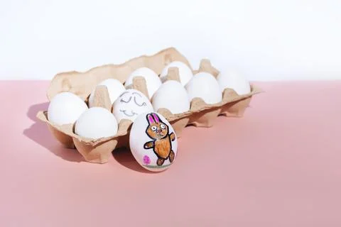 Painted Easter eggs Stock Photos