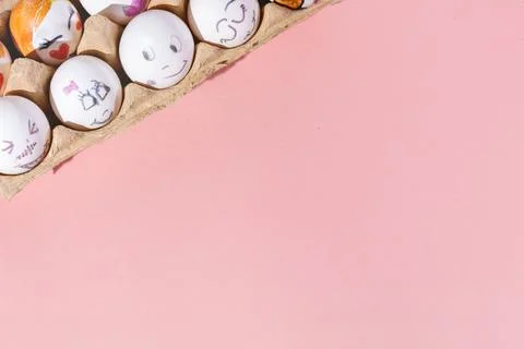 Painted Easter eggs Stock Photos