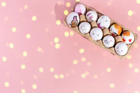 Painted Easter eggs Stock Photos