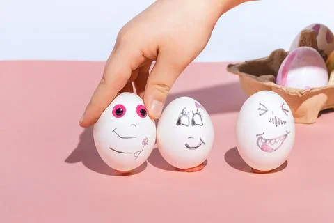 Painted Easter eggs Stock Photos