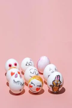 Painted Easter eggs Stock Photos